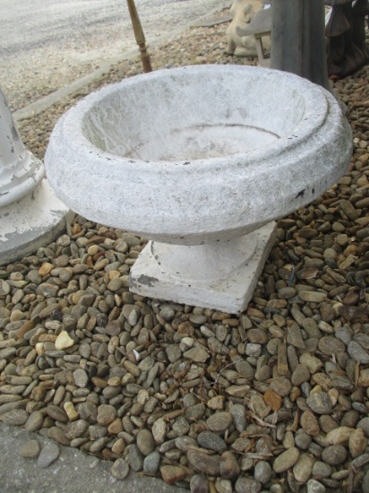 Painted Concrete Pedestal Planter