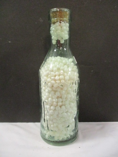 Vintage Glass Milk Bottle with Spout