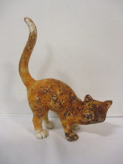 Vintage Cast Iron Crouching Cat
