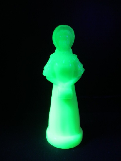 Degenhart Vaseline/Uranium Glass Priscilla Doll
