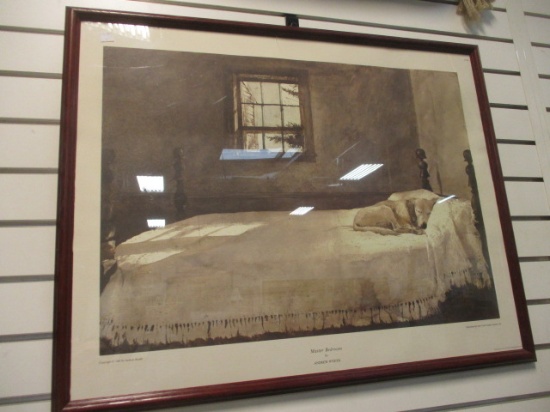 1985 "Master Bedroom" by Andrew Wyeth Print