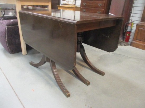 1940's Mahogany Drop Leaf Table with Three Leaves