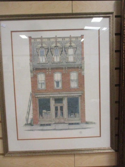 Walter Campbell "Mackellar & Sons" Store Front Lithograph