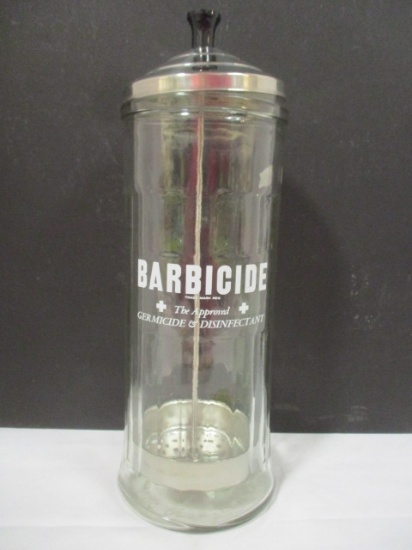 Old Barbicide Barber Disinfectant Jar
