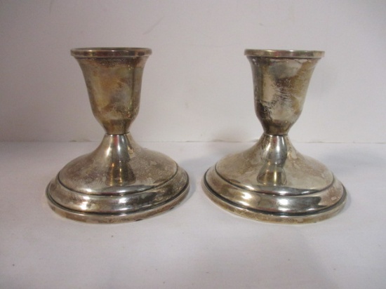 Pair of Towle Weighted Sterling Candle Holders