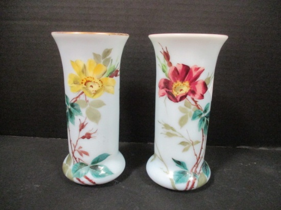 Pair of Handpainted Vases
