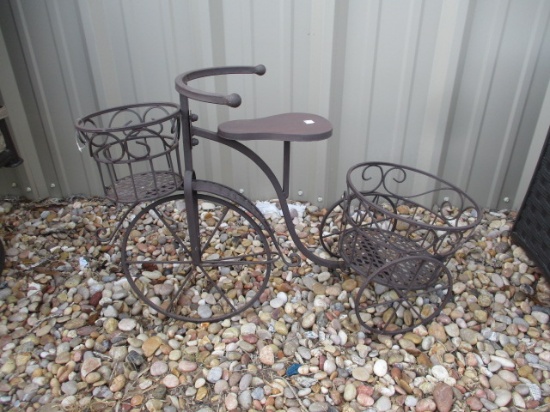 Bronze Finish Tricycle Shaped Plant Stand