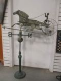 Copper Harness Racing Weather Vane with Stand