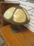 Circa 1910 Miller Dome Slag Stained Glass Lamp