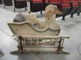 Antique Painted Child's Rocking Swan