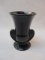 Vintage Black Glass Pedestal Vase 7 1/2