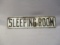 Vintage Embossed Sleeping Room Sign 11 1/2