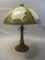 Vintage Art Deco Slag Glass Table Lamp 20 1/2