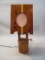 Cedar Tramp Art Covered Well Lamp 16 1/2