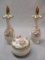 1960's 3 Piece Porcelain Vanity Set - Made In Japan
