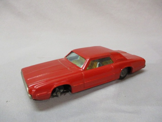 1960's Red Thunderbird Tin Friction Toy Car Missing 1 Wheel By Bandai - Made In Japan