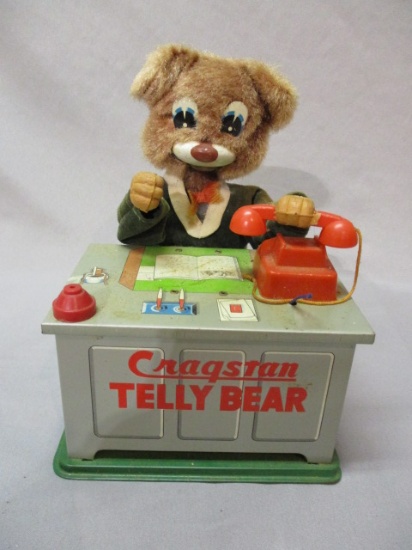 1960's Cragstan Telly Bear Toy Battery Operated - Made in Japan