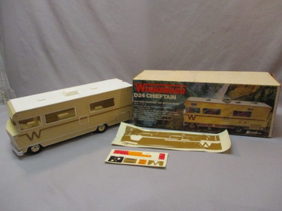 Winnebago D24 Cheiftan Battery Operated Toy w/Original Box & Decals - Made In USA  15" x 6"