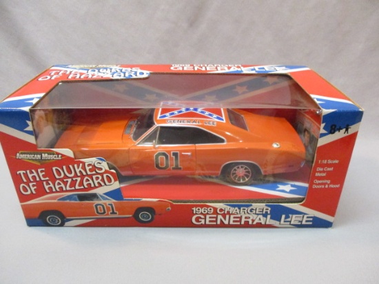 2000 Dukes Of Hazzard 1969 Charger "General Lee" Diecast Car In Original Box 1:18 Scale - Made By Er