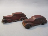 2 Small 1940's Rubber Cars