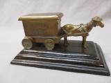 Brass H.S. Badcock 100 Year Anniversary 1904-2004 Horse Drawn Mercantile Wagon 7