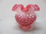 Fenton Cranberry Opalescent Hobnail Vase 5