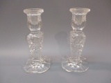 2 Crystal Candle Stick Holders 6