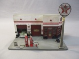 Toy Replica 1940's Texaco Gas Station - Has damage to Sign