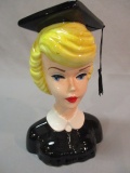 1994 Mattel Barbie With Love Graduation Lady Head Vase 7