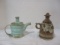Signed Studio Art Pottery Teapot and Container