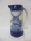 Vintage Blue and White Ironstone Windmill Pitcher