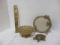 Brass and Gold Metal Lot - Compote, Picture Frame, Turtle Trinket Box,