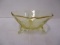 Vintage Yellow Depression Glass Footed Candy Dish Bowl