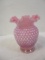 Vintage Fenton Pink Cranberry Opalescent Hobnail Glass Vase