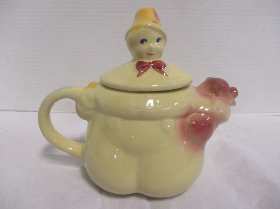 Vintage Shawnee Pottery "Tom the Piper's Son" Ceramic Pottery Teapot