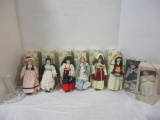 8 Vintage Dolls in Original Boxes and Stands - Russ 