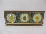 Vintage Focal Brass Thermometer Barometer - made in West Germany