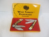 New Old Stock Wild Turkey Handmade Knife Set