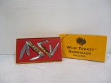 New Old Stock Wild Turkey Handmade Knife Set