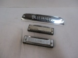 3 Vintage Harmonicas - Blue Danube, Blues Band, First Act