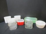 Collection of Vintage Glass Refrigerator Boxes