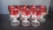 12 King's Crown Ruby Flashed Juice Glasses