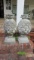 Pair of Concrete Pineapple Pedestal Statues