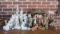 Four Sets of Nativity Figures and Stable