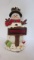 Snowman Holiday Lighted Sign Figurine
