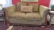 H.M. Richards for Rooms to Go Carved Wood Rolled Arm Love Seat