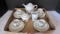 Vintage Child's Porcelain Coffee/Tea Set with Elf/Gnome Transfer Scenes