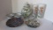 Chinese Design Porcelain Ginger Jar, Vases, Rice Bowls and Two Plates