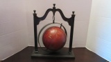 Sarreid, Inc. Leather Covered Hanging Globe in Stand