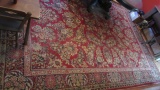 Couristan 100% Wool Turkomar Burgundy and Navy Floral Area Rug